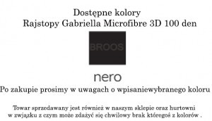 Rajstopy Gabriella Microfibre 3D 100 den